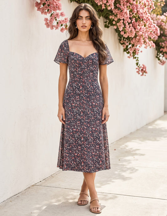 Celeste Midi Dress – Elegant & Flowing | Perfect for Every Occasion