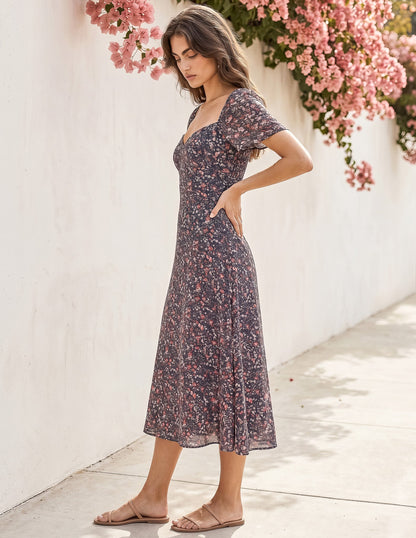 Celeste Midi Dress – Elegant & Flowing | Perfect for Every Occasion