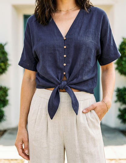 Sierra Top – Premium Linen Fabric | Relaxed Fit Perfect for Dress Pairing